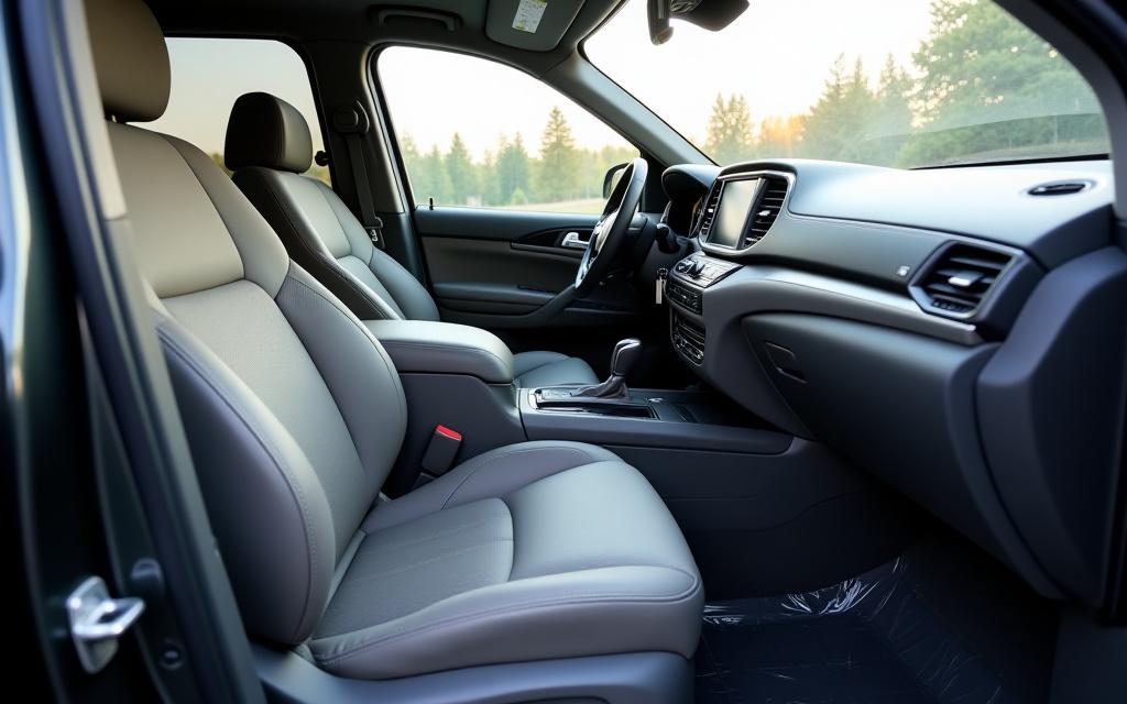 Immaculate SUV interior after a full detail